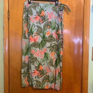 Crazy Horse Liz Claiborne Teopical Faux Wrap skirt
